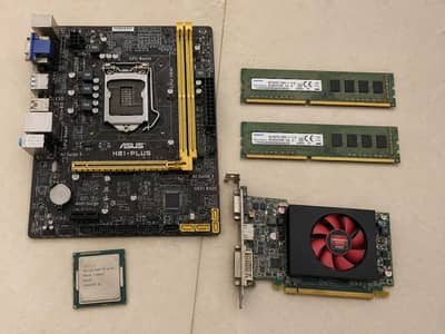 Asus h81 plus matx + i5 4570 + 16gb ram (8x8) + AMD Radeon hd 8490