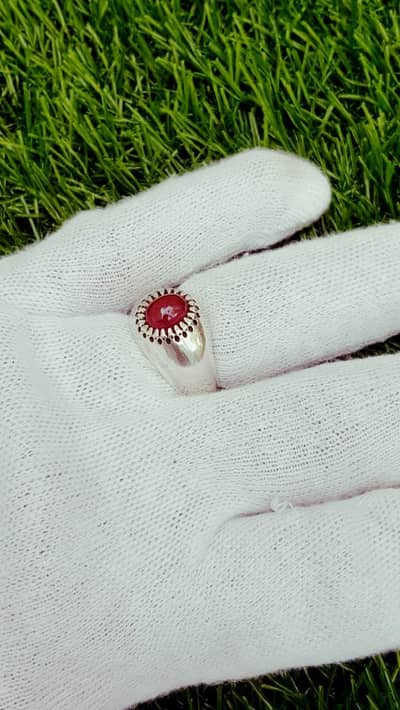 New Natural ruby from Afghanistan beauties silver ring