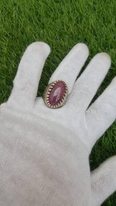 Natural ruby from Afghanistan beauties silver ring