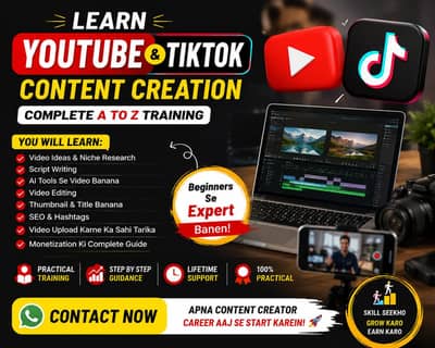 Learn YouTube & TikTok Content Creation | Complete Training