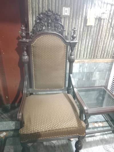 premium wooden coffee chairs and table set