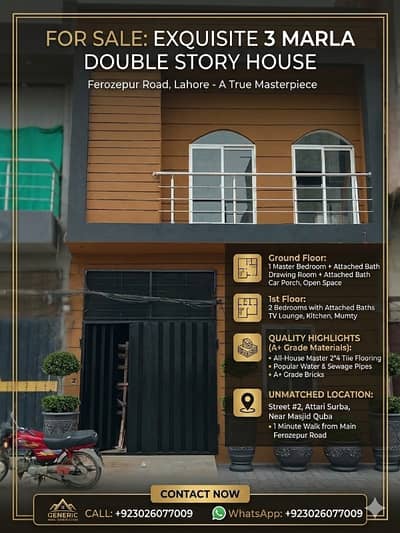 3 Marla Brand New House For Sale