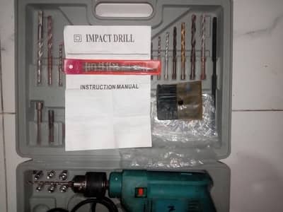 URGENT SALE: Impact Drill Kit with Level + Manual + New Bits.