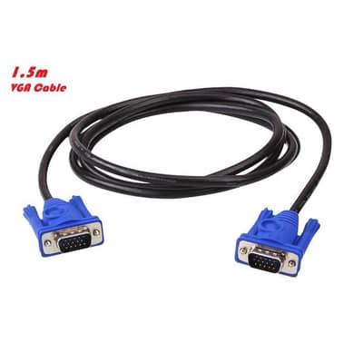 3 VGA Cables Male to Male 1.5 m