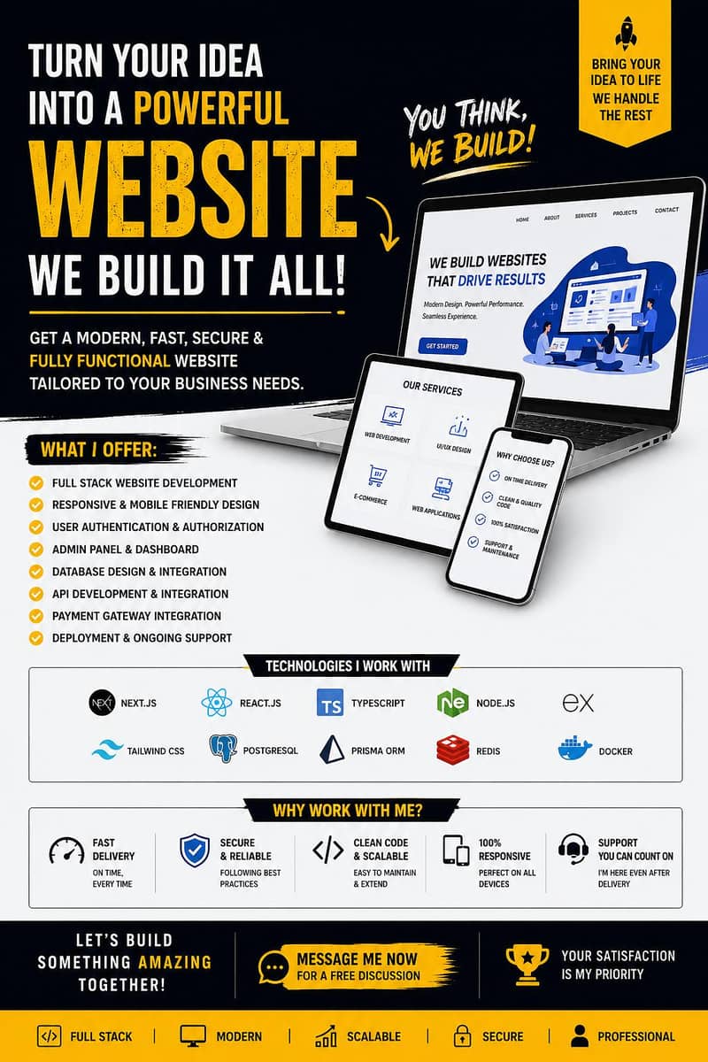 FULL STACK WEBSITE BUILD WORK MAINTENANCE ALL 0