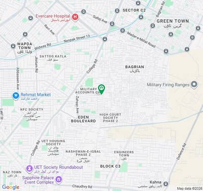 8 Marla Residential Plot For Sale In Military Accounts Society - Block C Lahore In Only Rs. 12000000 Registry Intiqal