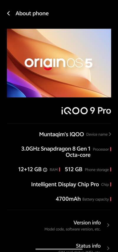 Vivo iQOO 9 Pro