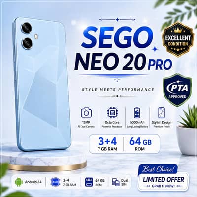 Model SEGO Neo 20 pro 10 by 10 condition complete box