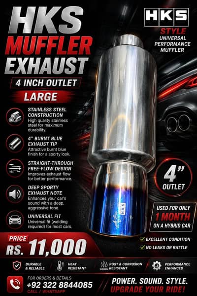 HKS muffler exhaust 4 inch outlet large