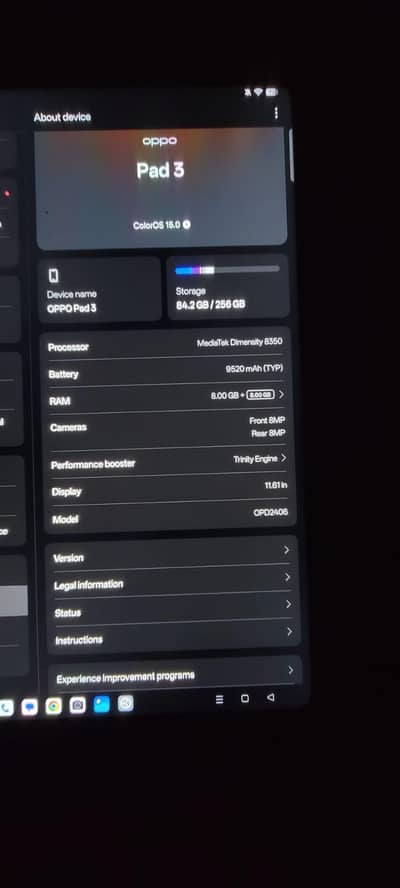 oppo pad 3 8+8 256gb