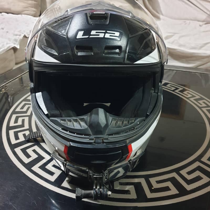 LS2 Helmet with intercom and boya mic 1