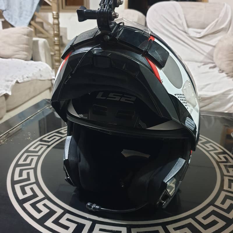 LS2 Helmet with intercom and boya mic 4