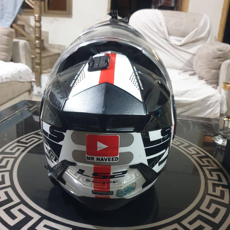 LS2 Helmet with intercom and boya mic 7