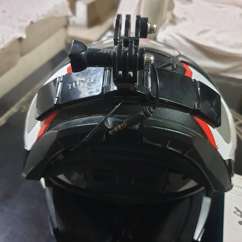 LS2 Helmet with intercom and boya mic 9