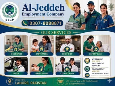 House maid, Helper, Baby Sitter, Chef, Home Cook, Patient Care, Driver