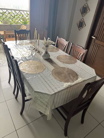 6 Seater Sheesham Wood Dining Table for Sale