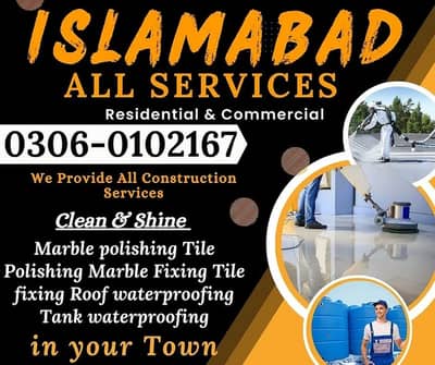 Builders & Contractors/Tiles fixer/Marble fixing /paint work /polish