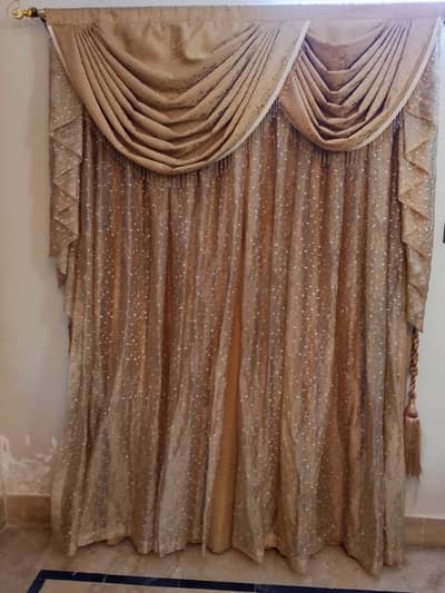 2 big window curtains