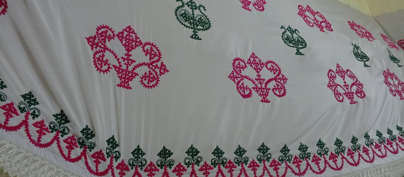 دیواروں پر لگے ہوئے ایک پردہ ایک شیشہ پشتو کلچر موتیوں کا بنا ہوا ای 1