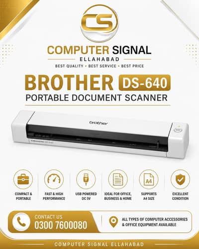 Brother DS-640 Document Scanner, USB 3.0,