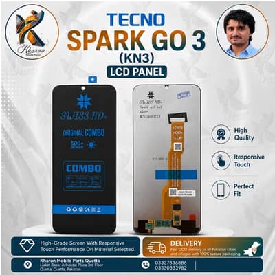 Tecno Spark Go 3 (KN3) Panel Touch+Screen Lcd Complete