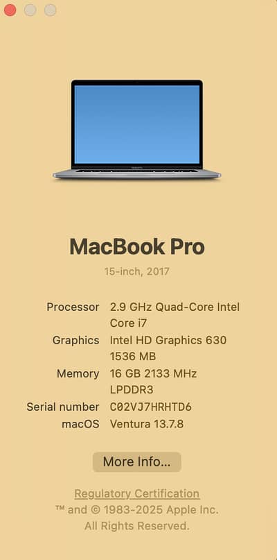 MacBook pro I7
