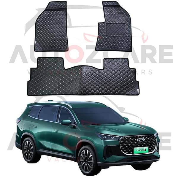 Chery Tiggo 8 Pro Hybrid 7D Floor Mat (Flat Style) 5PCS - Model 2026