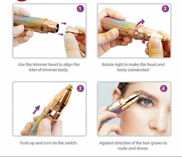 Flawless Hair Remover 2 In 1 Hair Remover Eyebrow Trimmer Rechargeable