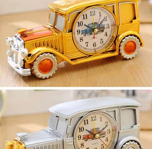 Retro Nostalgic Car Alarm Clock, Antique Engine Design Table Desk Decor, Antique Unique Classic Car Size 7.32inches length