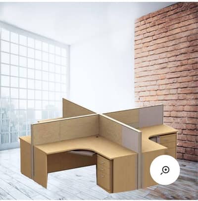 Plus shape workstation for office