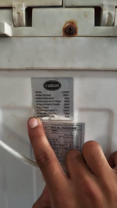 Canon double washing machine and dryer