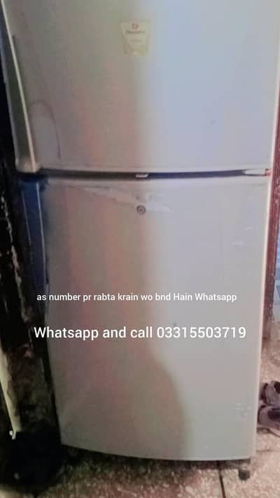 Dawlance company refrigerator for sale best condition yellow colour 2