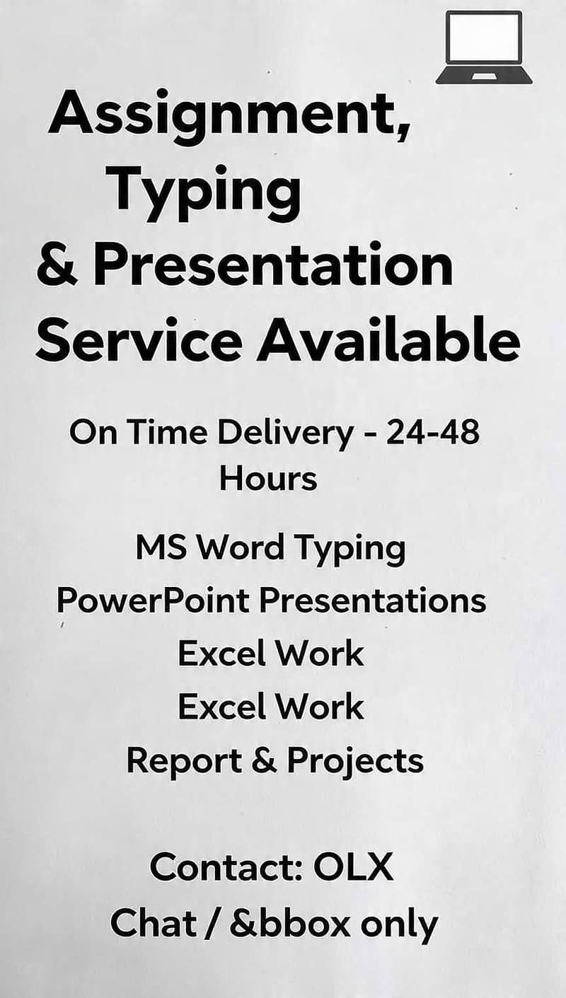 Assignment Typing & Presentation Service 0