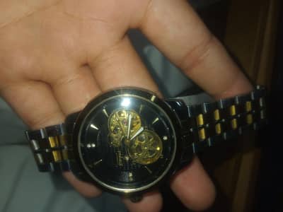 Automatic Mechanical Watch – Black & Gold – Excellent Condition