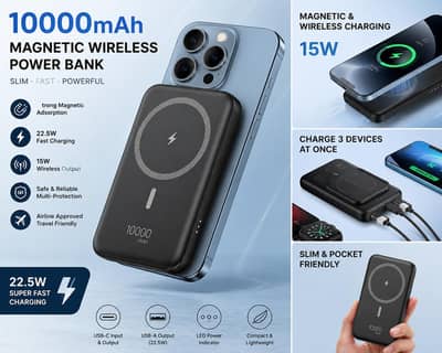 10000mAh Fast Charging Power Bank | Portable | Brand New