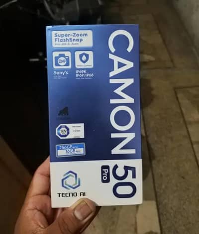 tacno camon 50 pro 8+8 256 new box opan ni howa h