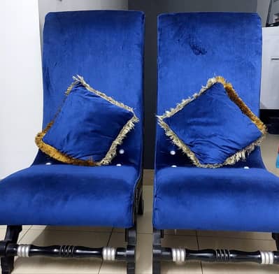2 Sofa Chairs with Matching Table | Elegant Living Room Set