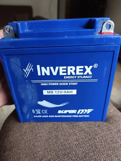 inverex dry battery 12v 9Ah 8month used
