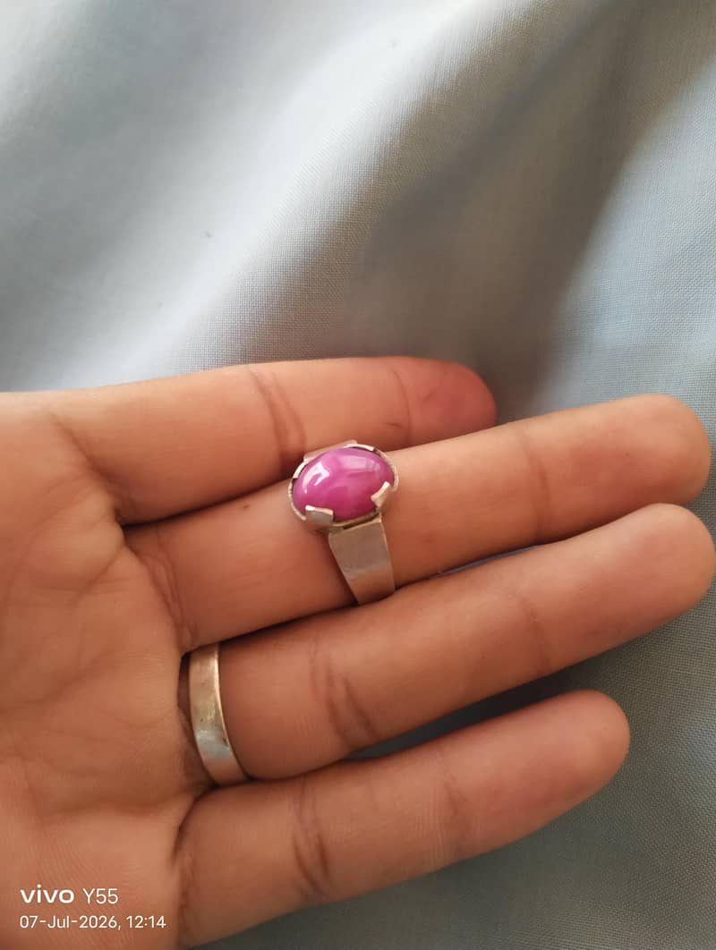 chandi ring ruby stone oragnal 0