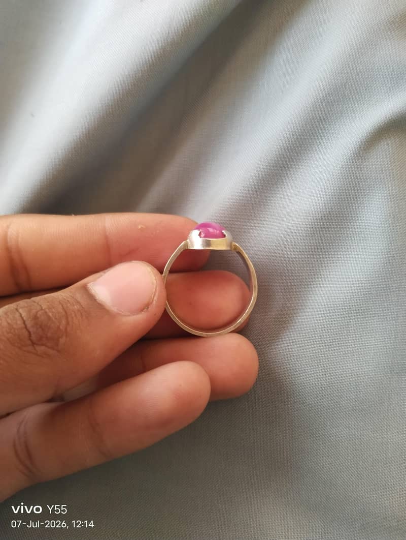chandi ring ruby stone oragnal 1