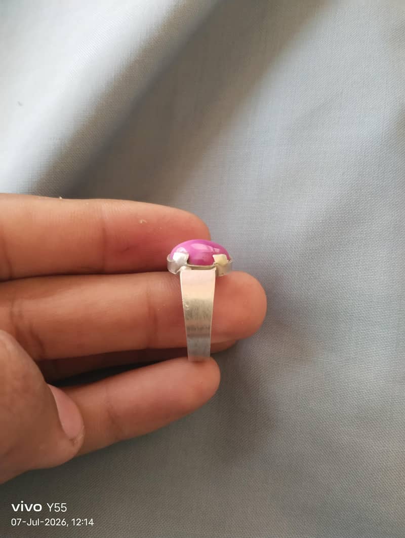 chandi ring ruby stone oragnal 2