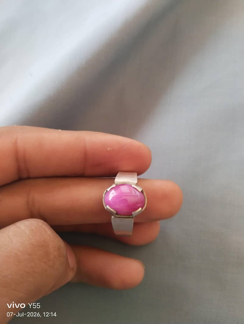chandi ring ruby stone oragnal 3