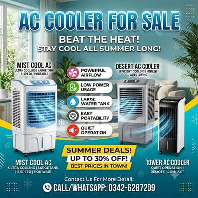 Room Coolers/Electric plastic body Coolers for sale/all size available