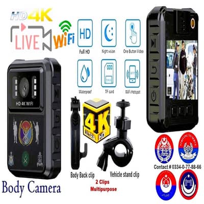 4K Ultra HD Police Body Worn Cam Action Sport Dash Camera Waterproof