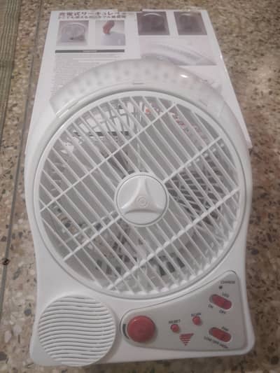 table fan 12volt with led light
