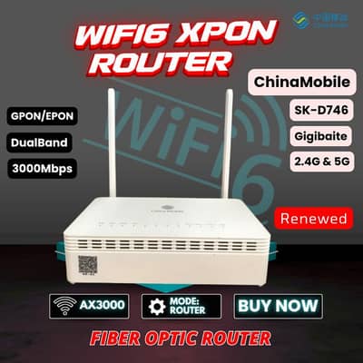 China Mobile Wi-Fi 6 router 5G xpon