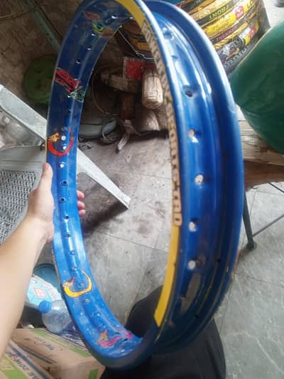 ROYAL blue stylish back rim for CG 125