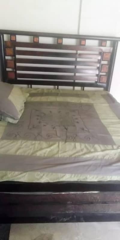 iron double bet for sale with mattress