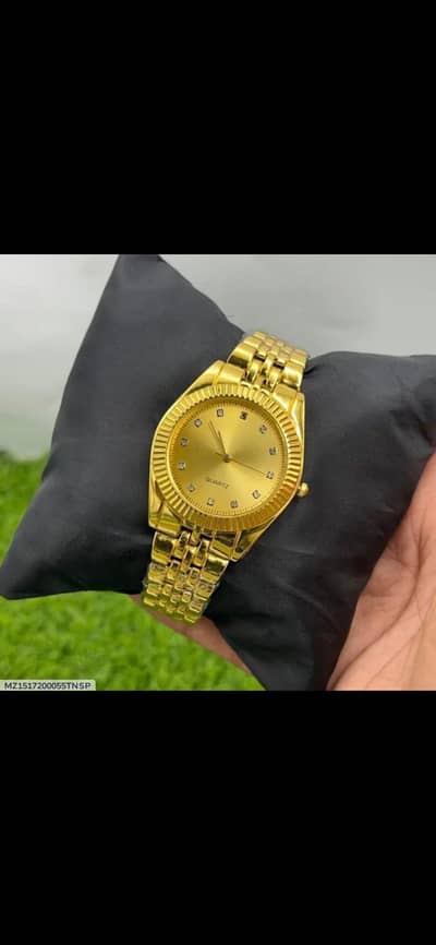 Men's Black Chain Strap Quartz Watch