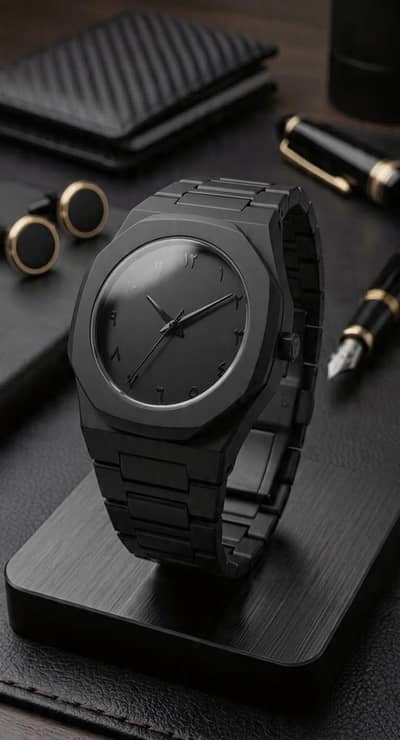 Black Arabic Aura Watch